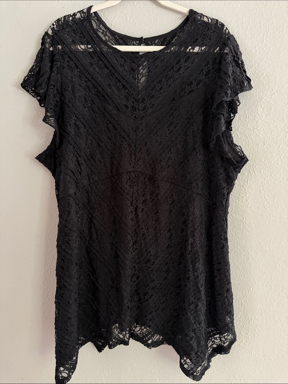 torrid Black Lace Flutter Sleeve Blouse